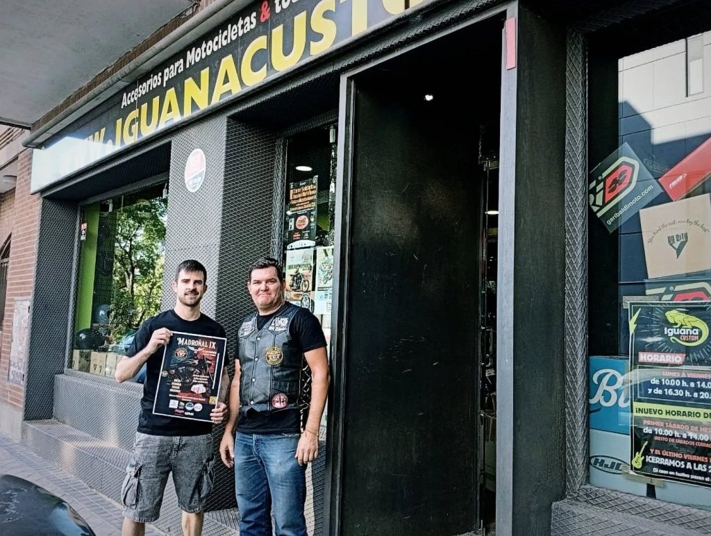 @iguanacustom patrocinador oficial de la IX Madroñal, son los expertos en custom la primera referencia en ropa y accesorios para tu moto, te esperan en Vallecas y en varias tiendas en el resto de España 😉✌️ #vulcanridersassociation #vraspain #vulcanridersmadrid #iguanacustom #ixmadroñal