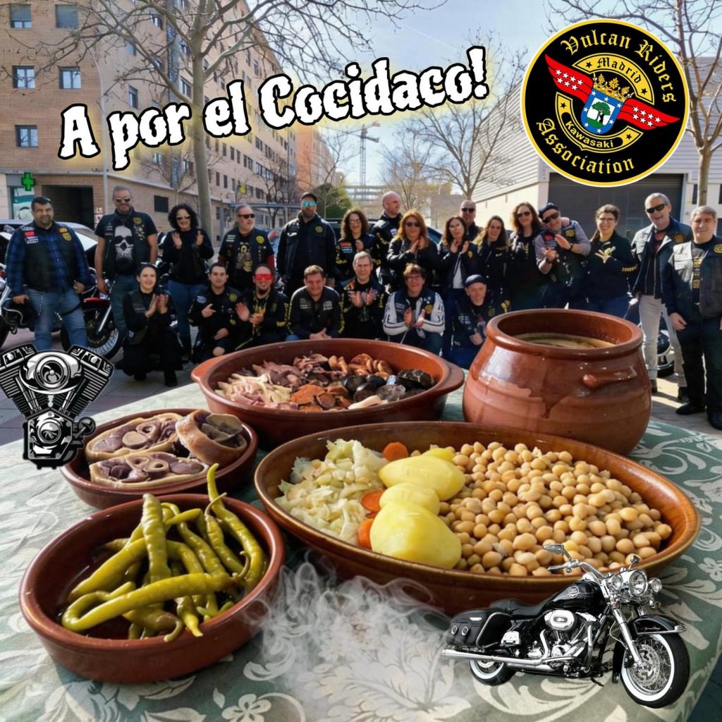 ¡Vamos a por nuestro COCIDACO! Como hacemos año tras año, nos juntamos los Riders de Madrid en estas fechas para una ruta por los alrededores, calentando motores y estómagos, completandola con un cocido y disfrutar del buen tiempo y la gran compañía de nuestros hermanos de carretera. 🔥 Salimos desde nuestra sede a las 10:30 de forma inamovible ya que tenemos la visita de amigos de otras territoriales! un día redondo! 🤘😎 #vulcanridersassociation #vraspain #vulcanridersmadrid #kawasakivulcan